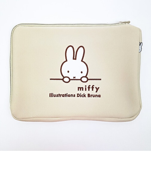 ミッフィー miffy フラットポーチ ナチュラル ミッフィーフェイス トラベル