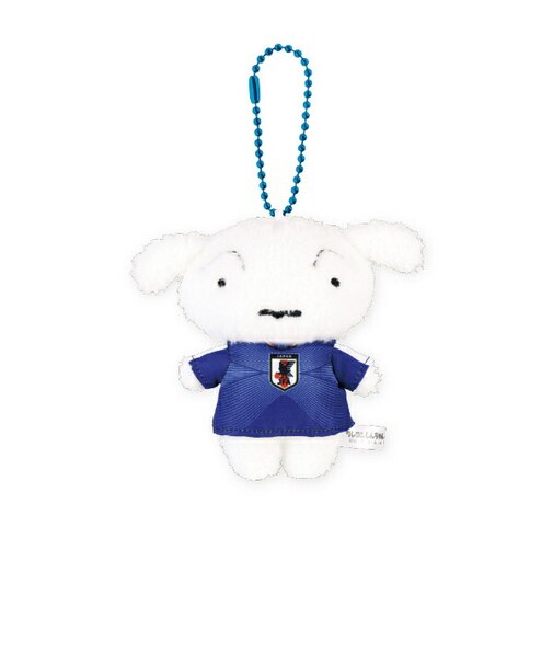 クレヨンしんちゃん シロ ぬいぐるみマスコット サッカー日本代表ver SAMURAI BLUE