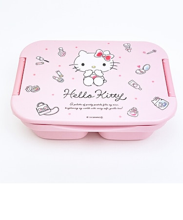 サンリオ ハローキティ 抗菌セパレート型タイトランチボックス(500ml) 水彩コスメ 弁当箱 日本製 Sanrio