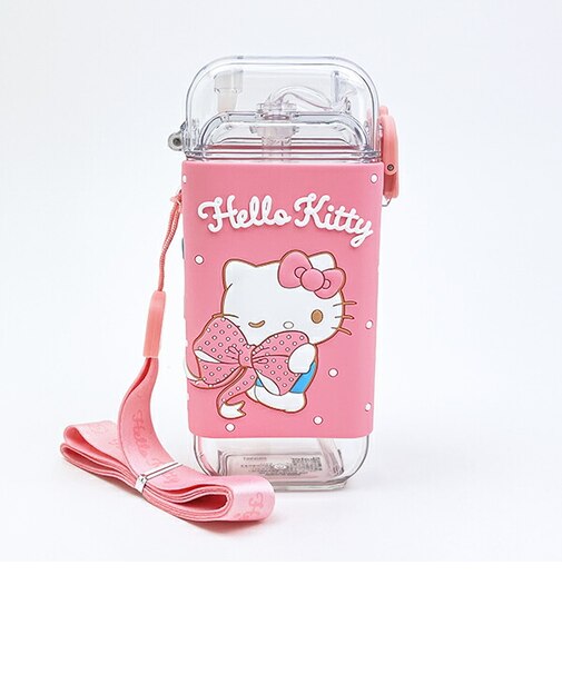 サンリオ ハローキティ スクエアストローボトル(S) ビックリボン 水筒 ベビー キッズ Sanrio