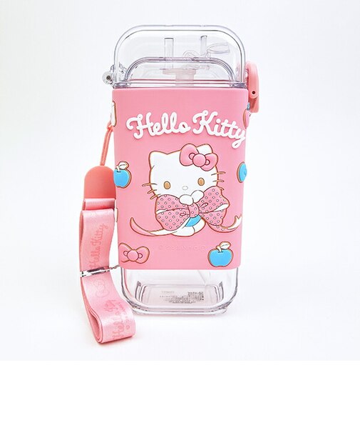 サンリオ ハローキティ スクエアストローボトル(M) ビックリボン 水筒 ベビー キッズ Sanrio