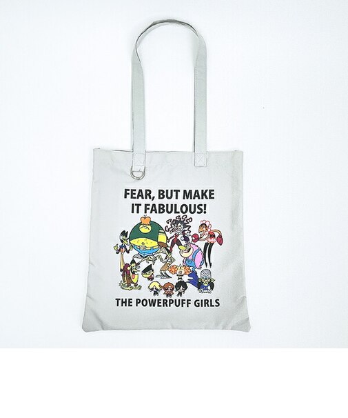 パワーパフガールズ A4トートバッグ グレー パワパフ