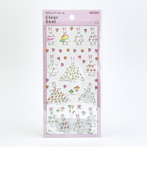 わたしのワンピース クリアぷっくりシール(ピンク) 文具
