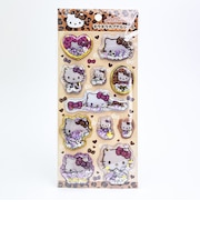 サンリオ ハローキティ キラキラカプセルシール ヒョウ柄 文具 Sanrio