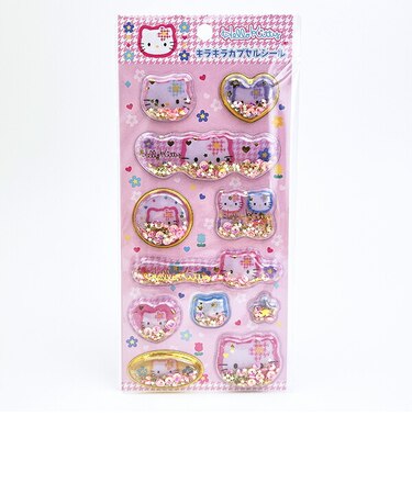 サンリオ ハローキティ キラキラカプセルシール カオハナ 文具 Sanrio