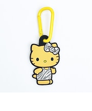 サンリオ 日焼けキティ ラバーマスコット付きカラビナ (ゼブラ) Sanrio