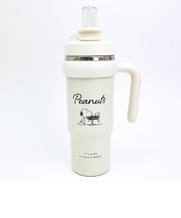 スヌーピー ハンドル付2WAYストローステンレスタンブラー (830ml) 水筒 ランチ SNOOPY