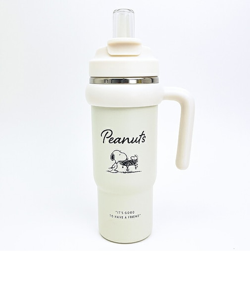 スヌーピー ハンドル付2WAYストローステンレスタンブラー (830ml) 水筒 ランチ SNOOPY