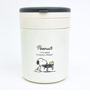 スヌーピー 折りたたみハンドル付保温・保冷デリカポット ランチ スープジャー SNOOPY