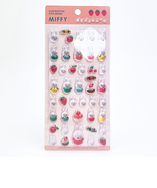 ミッフィー miffy ぽてジェムシール ピンク 文具 日本製