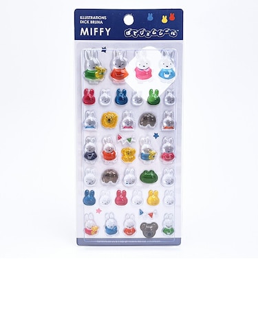 ミッフィー miffy ぽてジェムシール ネイビー 文具 日本製