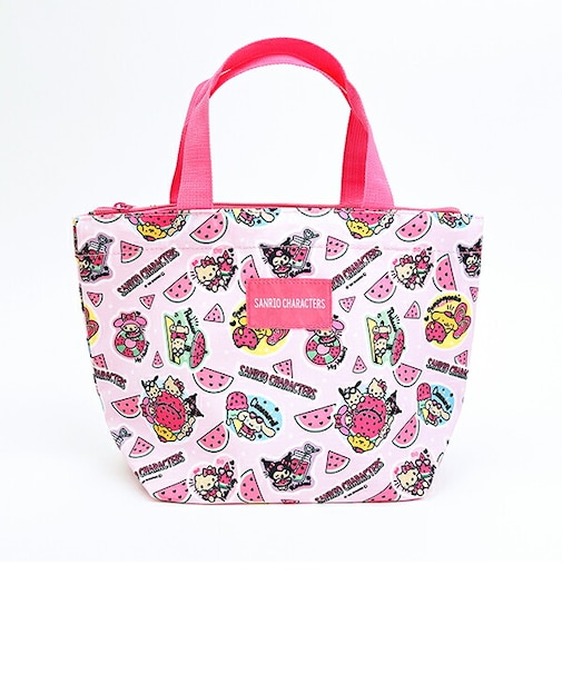 サンリオキャラクターズ 日焼け 保冷ポーチ付きトートバッグ スイカマニアシリーズ ランチ Sanrio