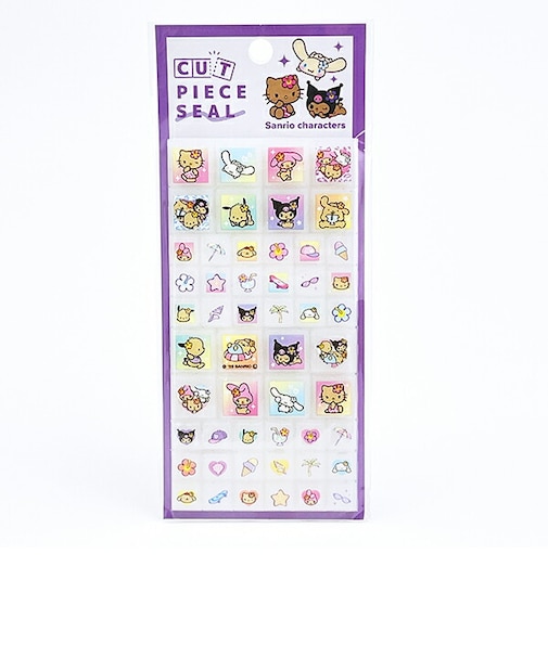 サンリオキャラクターズ 日焼け カットピースシール 文具