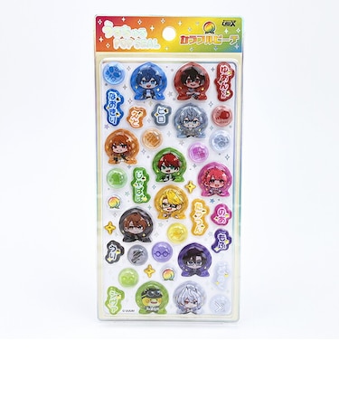 カラフルピーチ ミニキャラアップ うるちゅるポップシール 文具