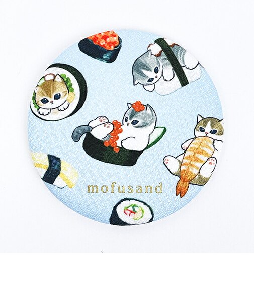 モフサンド お寿司 ミラー ブルー ちりめん mofusand
