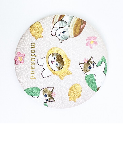 モフサンド 和菓子 ミラー ピンク ちりめん mofusand