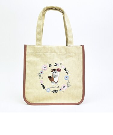 モフサンド りすにゃん トートバッグ ボタニカル mofusand