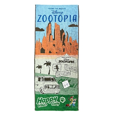 ディズニー ズートピア フェイスタオル ダウンタウン Disney