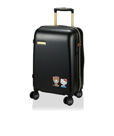 サンリオ ハローキティ × モンチッチ ジッパータイプ スーツケース(30L) ブラック キャリーバッグ