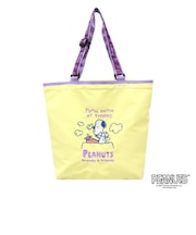 スヌーピー 折りたたみトートバッグ (イエロー×パープル) SNOOPY