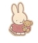 ミッフィー miffy ぬいぐるみ スーツケースステッカー (ピンク) トラベル