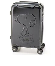 スヌーピー ジッパータイプ スーツケース(32L) ブラック キャリーバッグ