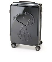 スヌーピー ジッパータイプ スーツケース(55L) ブラック キャリーバッグ