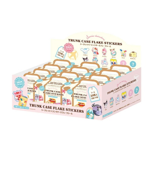 サンリオキャラクターズ シークレットトランクケースフレークシール 全12種 コンプリートBOX Sanrio