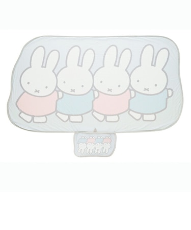 ミッフィー miffy 冷感ダイカットブランケット なかよく並んで