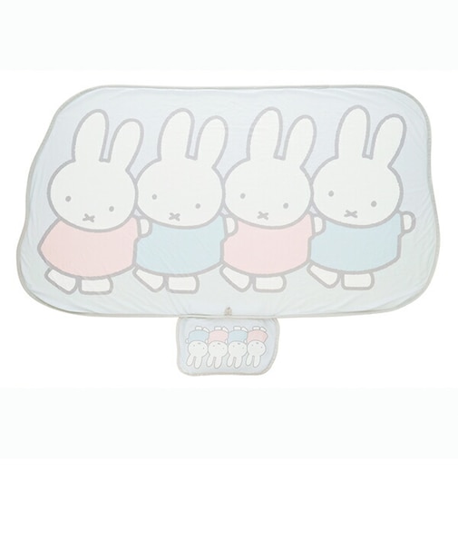 ミッフィー miffy 冷感ダイカットブランケット なかよく並んで