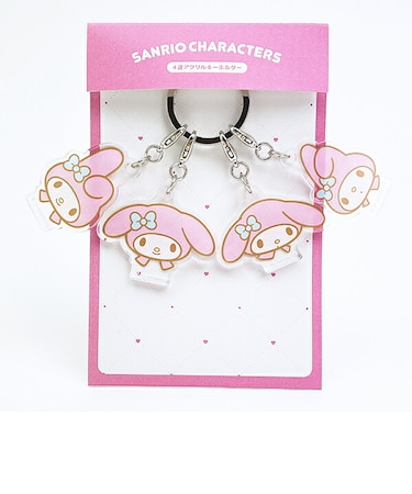サンリオ マイメロディ 4連アクリルキーホルダー フェイス 日本製 Sanrio