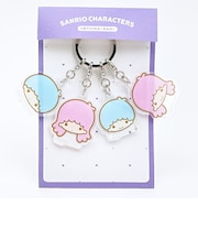 サンリオ リトルツインスターズ 4連アクリルキーホルダー フェイス キキララ 日本製 Sanrio
