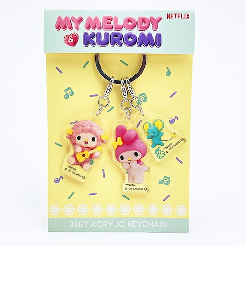 サンリオ マイメロディ 3連アクリルキーホルダー 日本製 Sanrio