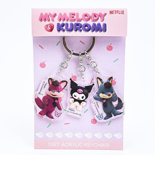 サンリオ クロミ 3連アクリルキーホルダー 日本製 Sanrio
