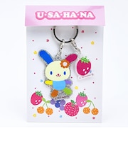 サンリオ ウサハナ 2連ラメ入りアクリルキーホルダー (いちご) Sanrio