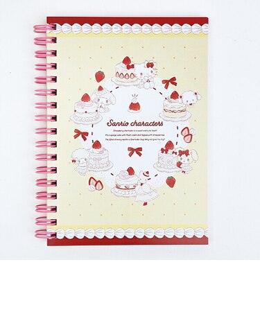 サンリオキャラクターズ A6リングノート イエロー スウィートケーキ 文具 日本製 Sanrio