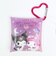 サンリオ マイメロディ＆クロミ ハートカラビナクリアマルチケース(SS) パープル 日本製 Sanrio