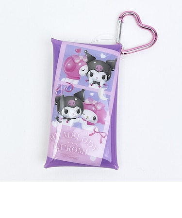 サンリオ マイメロディ&クロミ ハートカラビナクリアマルチケース(S) フォト 日本製 Sanrio