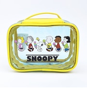 スヌーピー クリアポーチ (スカイブルー×イエロー) SNOOPY
