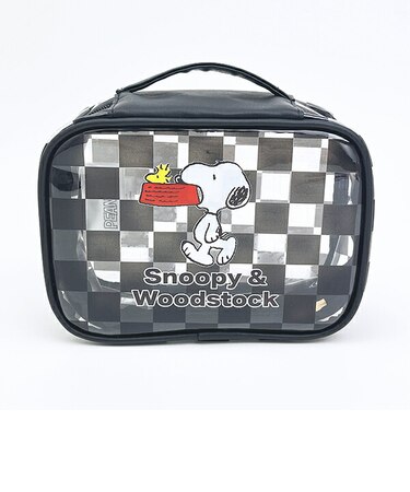 スヌーピー クリアポーチ (チェッカーブラック) SNOOPY