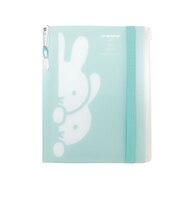 ミッフィー miffy A4クリアホルダー(6P) バンド付き グリーン 文具 シャーベットシリーズ