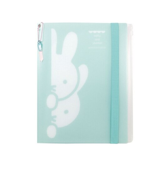 ミッフィー miffy A4クリアホルダー(6P) バンド付き グリーン 文具 シャーベットシリーズ