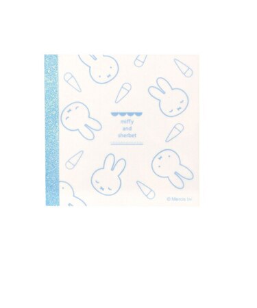 ミッフィー miffy スクエアメモ ブルー 文具 シャーベットシリーズ 日本製