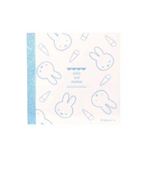 ミッフィー miffy スクエアメモ ブルー 文具 シャーベットシリーズ 日本製