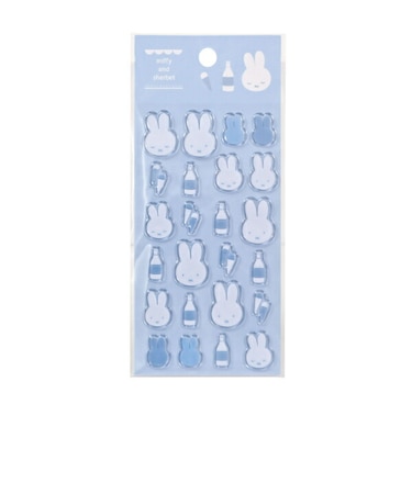 ミッフィー miffy シール ブルー 文具 シャーベットシリーズ