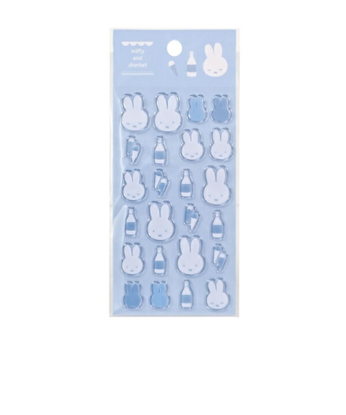 ミッフィー miffy シール ブルー 文具 シャーベットシリーズ