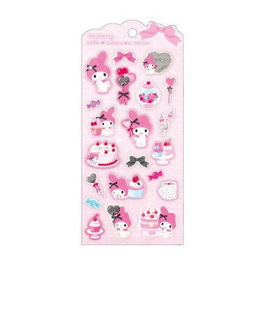サンリオ マイメロディー ジュエルマシュマロステッカーズ ピンクティータイム シール 文具