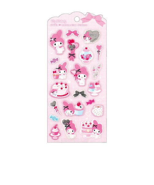 サンリオ マイメロディー ジュエルマシュマロステッカーズ ピンクティータイム シール 文具