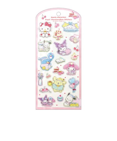 サンリオキャラクターズ ふうわりパジャマパーティー パールマシュマロシール 文具 Sanrio
