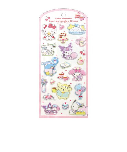 サンリオキャラクターズ ふうわりパジャマパーティー パールマシュマロシール 文具 Sanrio